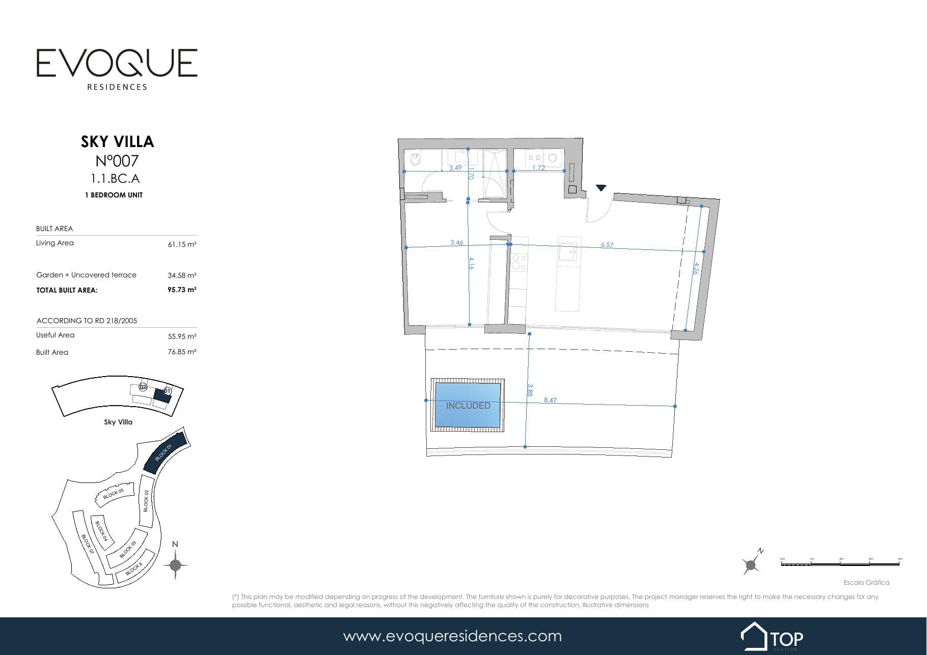 SKY VILLA N°007 1.1.BC.A · 61.15 m²