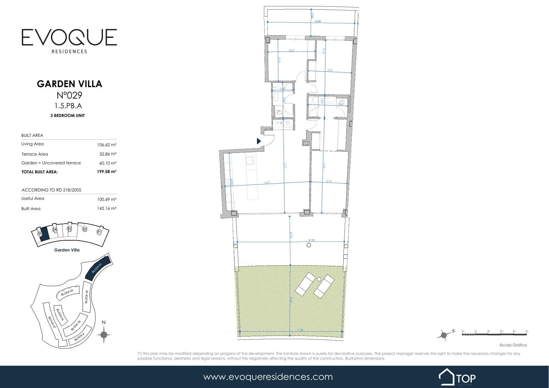 GARDEN VILLA N°029 1.5.PB.A · 106.62 m²